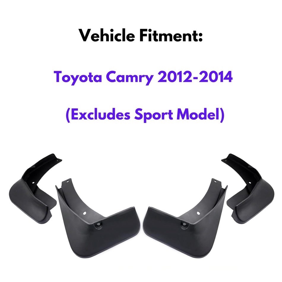Garde-boue pour Toyota Camry 2012-2014 (sauf modèle sport), 4 pièces