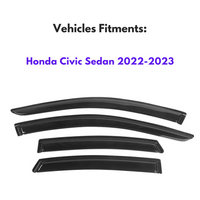 Pare-soleils pour Honda Civic Sedan 2022-2024, 4 pièces