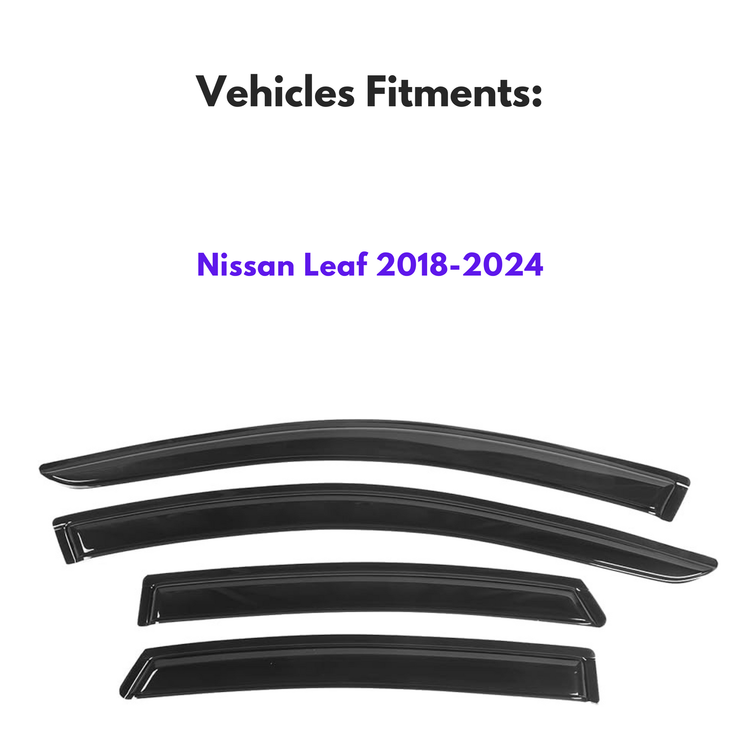 Pare-soleils pour Nissan Leaf 2018-2024, 4 pièces