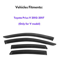 Window Visors for Toyota Prius V 2012-2017, 4-Piece