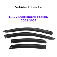 Pare-soleils pour Lexus RX Series 2004-2009, 4 pièces