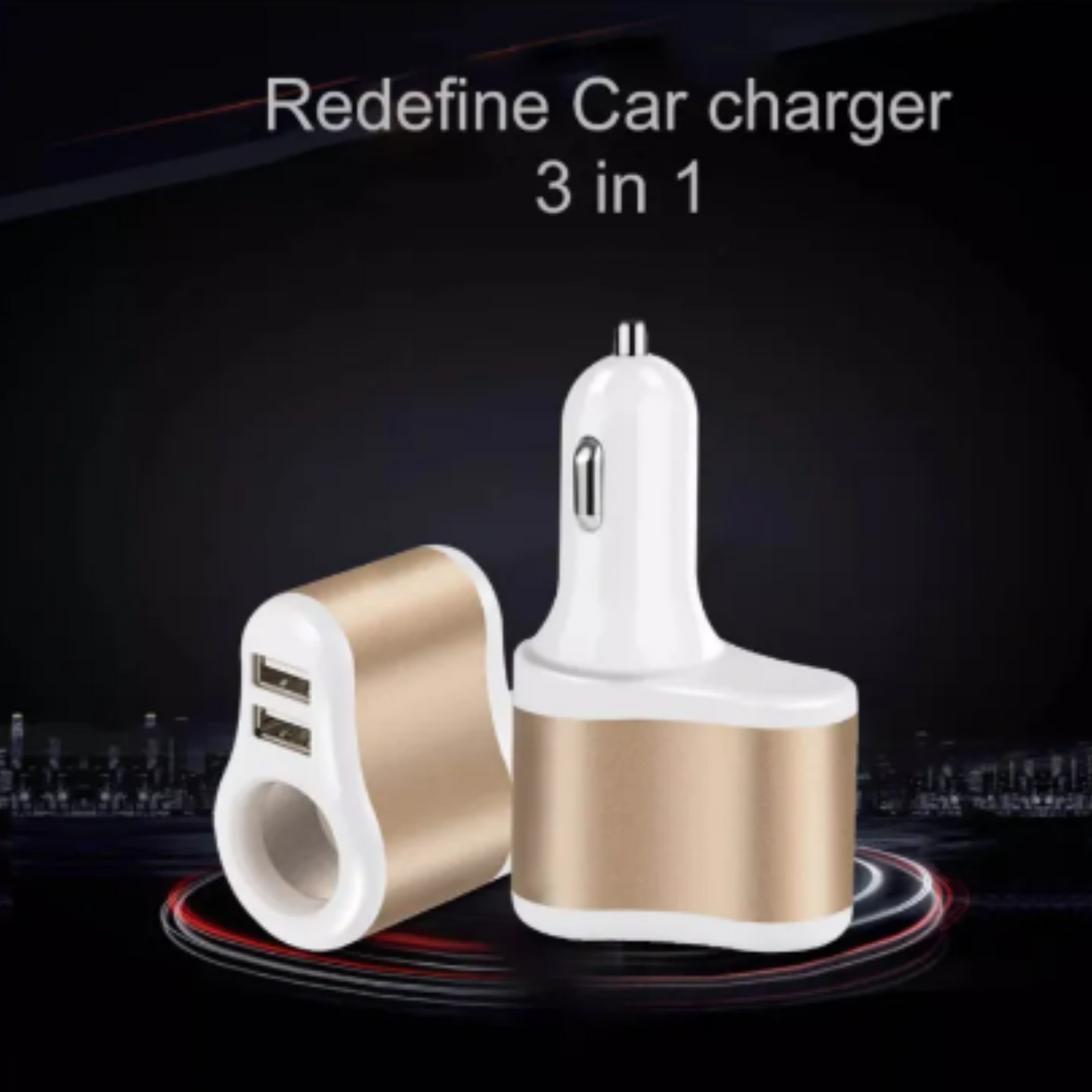 Chargeur de téléphone de voiture 3 en 1