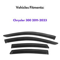 Window Visors for Chrysler 300 2011-2023, 4-Piece