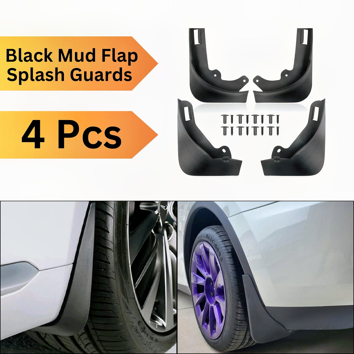 Mud Flap for Kia EV6 GT 2022-2023 (Only for GT, Excludes Line Model), 4-Piece