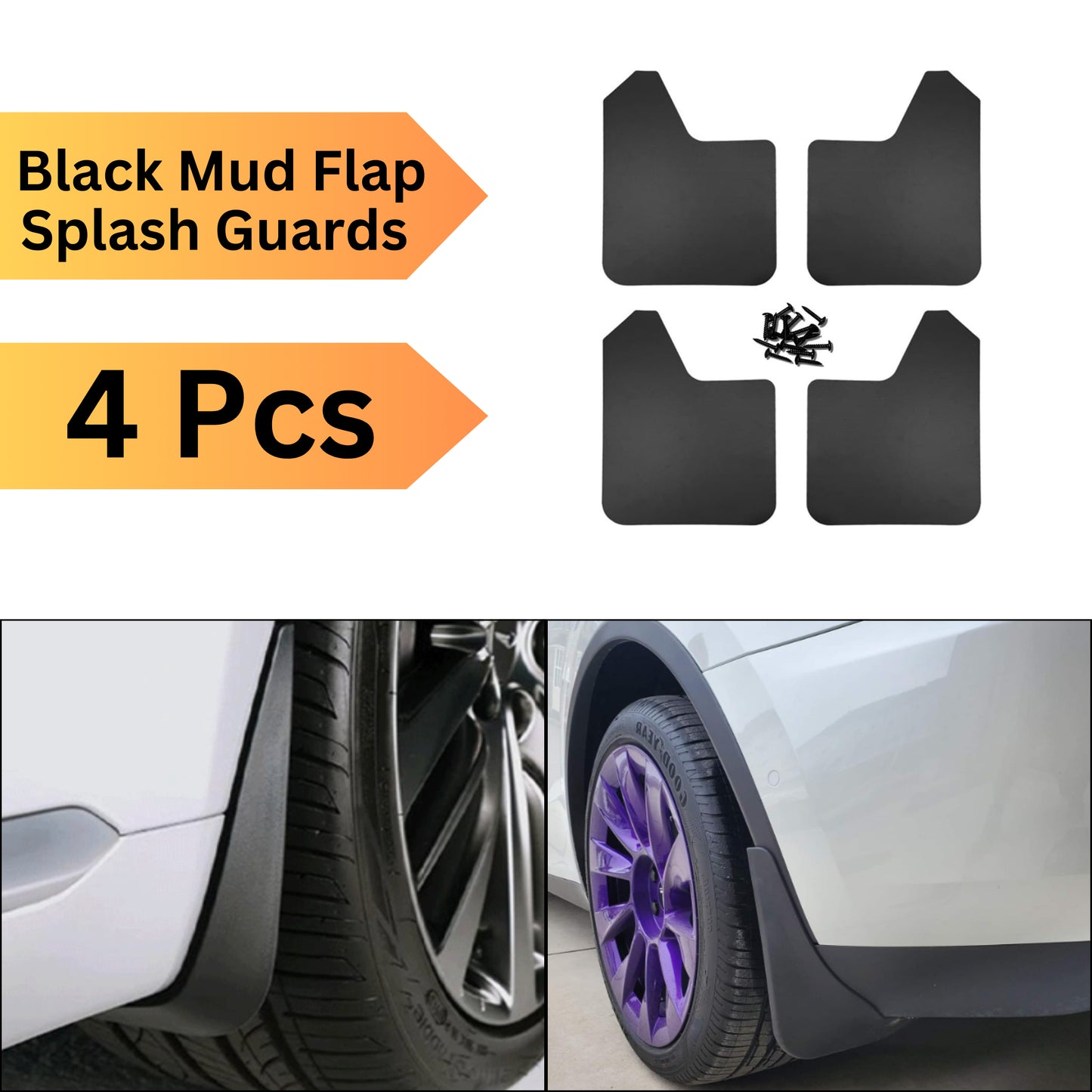 Garde-boue universel pour camionnette, 4 pièces