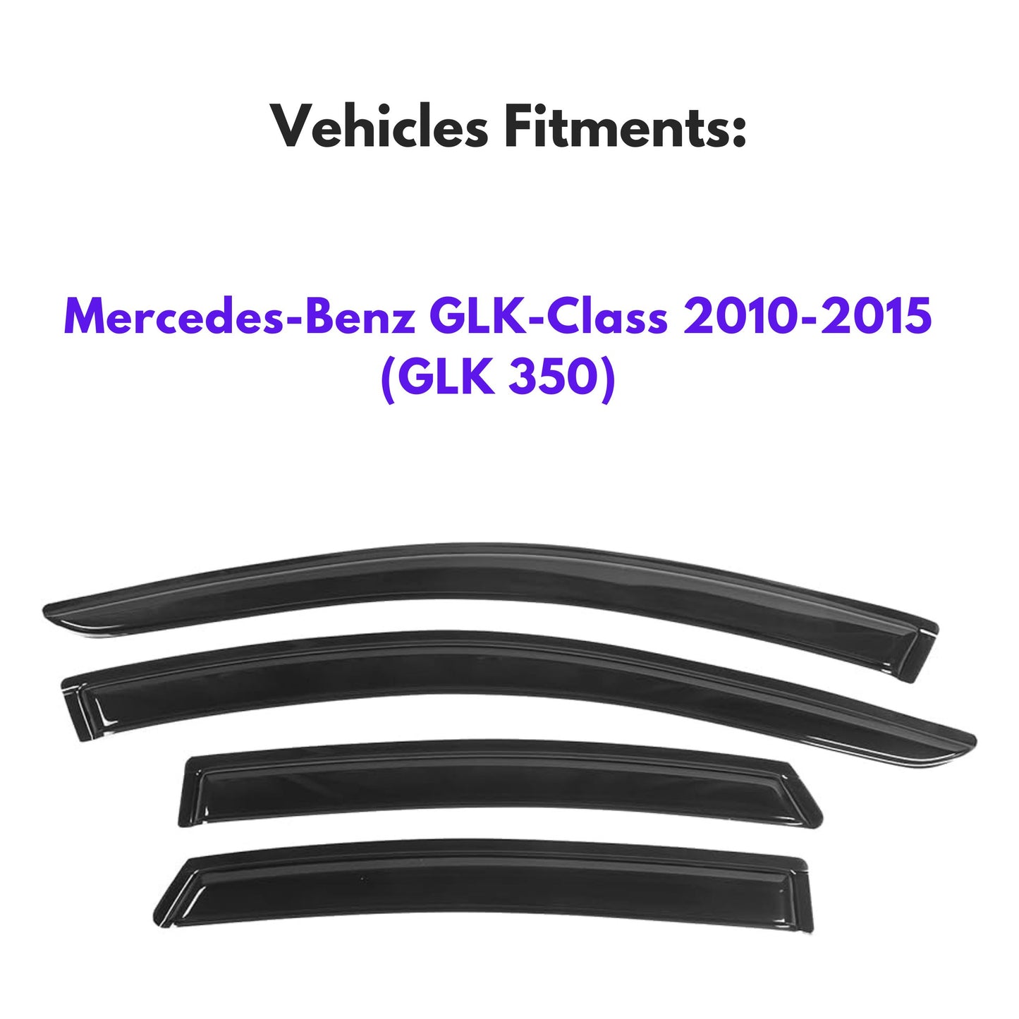 Pare-soleils pour Mercedes-Benz Classe GLK 2010-2015 (GLK 350), 4 pièces