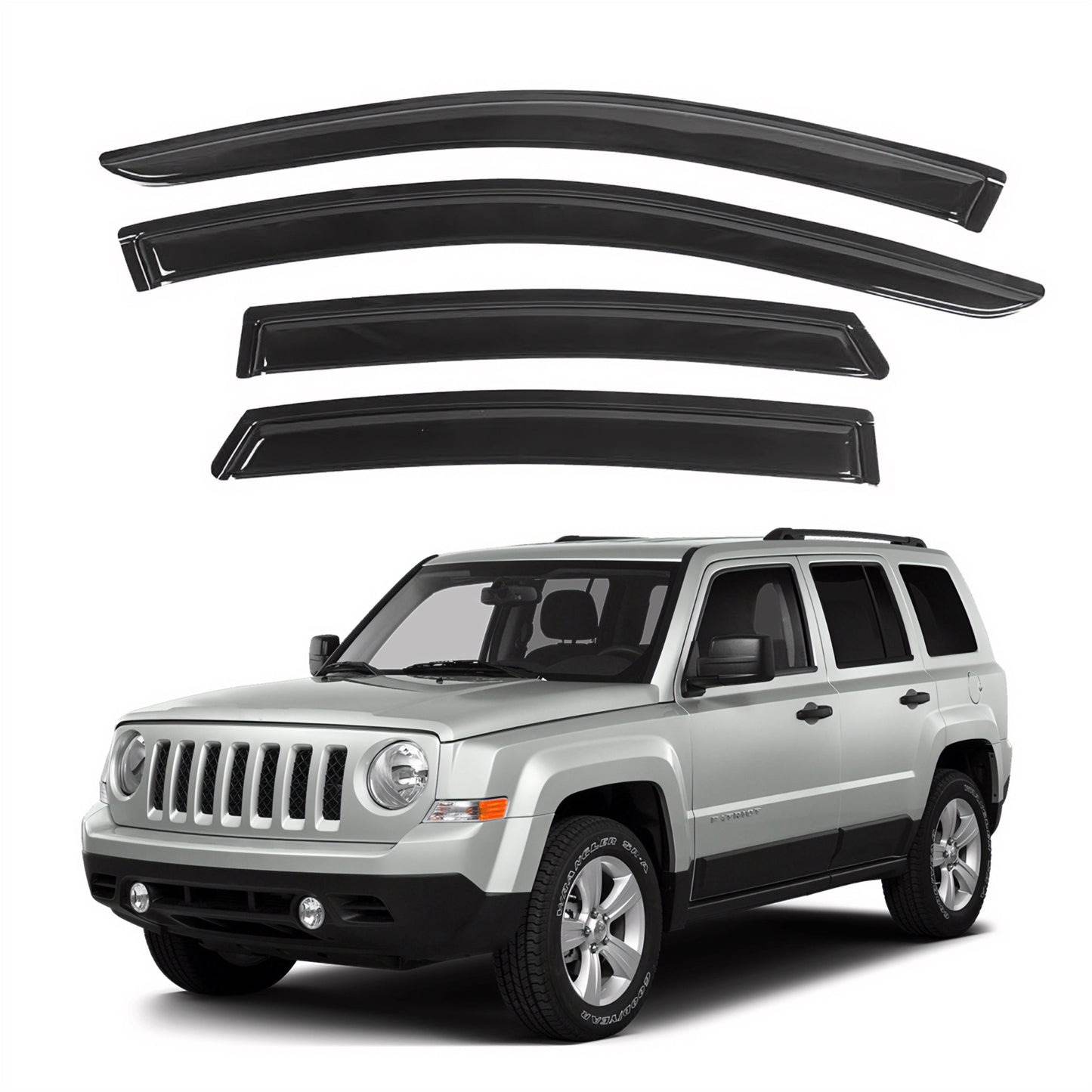 Pare-soleils pour Jeep Patriot 2007-2018, 4 pièces